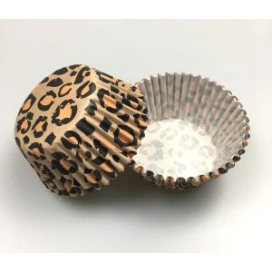 50x doublure de cupcake dinosaure vache imprimé animal léopard muffin cupcake papier tasse cupcake
