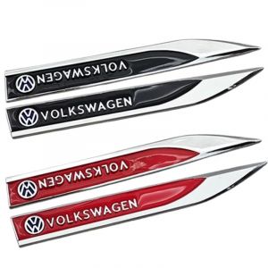 Autocollant d'emblème latéral de garde-boue de voiture en métal, insigne de logo Volkswagen, VW GTI