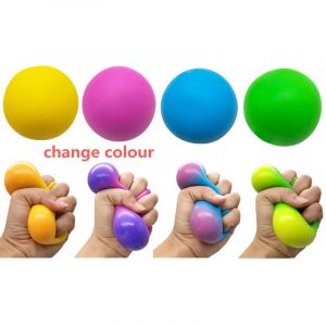 Boule d'a&eacute;ration color&eacute;e, jouet &agrave; presser en toute s&eacute;curit&eacute;, Adorable balle Anti-stress, boule