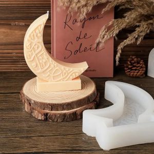 1 pi&egrave;ces &eacute;toile lune lanterne bougie moule Mandala croissant de lune bougie Silicone moule bricolage