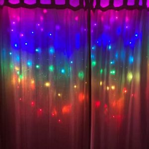 RGB 3x1m Rideau LED Lumière De Noël Décoration Maison Vacances Chambre Mariage Fée Guirlande Lampe