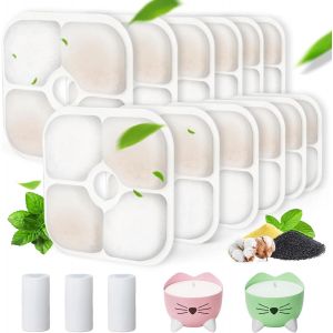 Filtre de fontaine d'eau pour animaux de compagnie, 12 paquets, tuyau de pompe &agrave; eau de remplacement