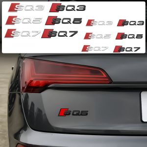 Emblème 3D de Voiture Audi SQ3 SQ5 SQ7 RSQ3 RSQ5 RSQ7, Danemark ge de Coffre Arrière, Décoration
