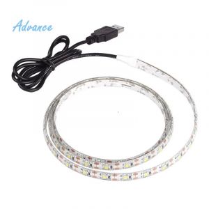 Bande lumineuse LED USB 5M, 5V, 3528, 1 m&egrave;tre, 5 m&egrave;tres, blanc chaud et froid, rose, vert, bleu,
