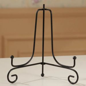 Présentoir robuste en fer noir, porte-gâteau au thé, bol, cadre photo, chevalet, support de livre