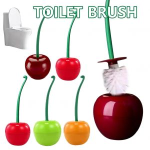 Brosse de Toilette sans Forme avec Base sur Pied, Manche Long, Accessoire pour Livres et WC