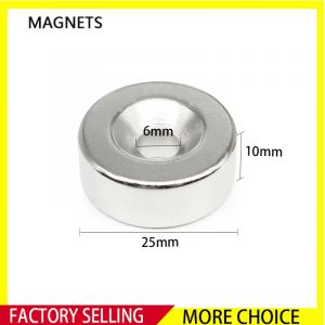 1/2/5/10/15 pièces 25x10-6mm disque fraisé aimant néodyme 25*10mm trou 6mm 25X10-6mm N35 aimant