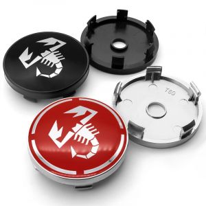 4 pièces 56mm + 60mm capuchon central de roue de voiture Logo couvercle de moyeu Badge emblème pour