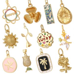 Collier pendentif fleur mignon pour femmes, bijoux en perles d'animaux, Bracelet, boucles