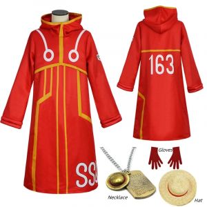 Egghead île Costume singe D Luffy Robe Cosplay Costume 163 Luffy veste manteau chapeau tenue