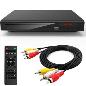 Lecteur DVD domestique multi-r&eacute;gions Full HD 1080P, lecteur de disque TV num&eacute;rique multim&eacute;dia, prise