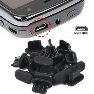 Bouchon Anti-poussière en Silicone souple Micro USB, Protection du Port de chargement pour Android