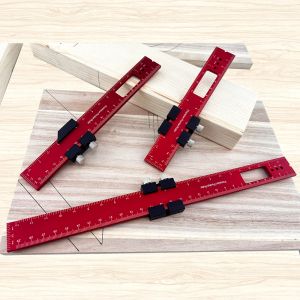 Règle de poche de précision pour outils de travail du bois, règle coulissante en pouces/piste en T
