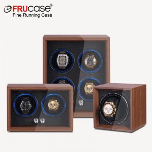 FRUCASE WOODEN remontoir de montre pour montres automatiques boîte de montres bijoux affichage de