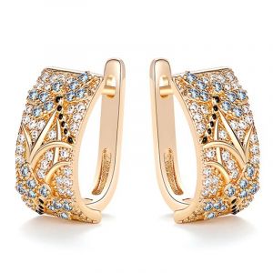 Huitan &ndash; boucles d'oreilles cr&eacute;oles pour femmes, Design libellule, magnifique couleur or,