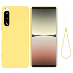 Pour Sony Xperia 1 III étui en Silicone liquide lanière coque de téléphone pour Xperia 10 5 IV ACE