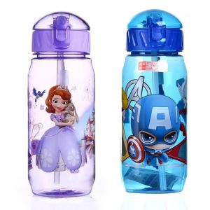 Disney paille tasse Marvel capitaine Mikey Minnie Mouse Sofia enfants dessin animé Portable tasse