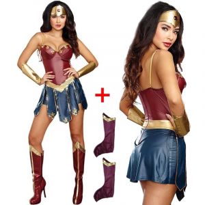 Film Wonder Woman Cosplay Uniforme Jupe Halloween F&ecirc;te Justice Wonder Fantasia D&eacute;guisement League