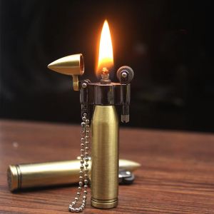 Briquet à kérosène rétro, meule à balles, porte-clés en métal, briquets pour cigares, accessoires