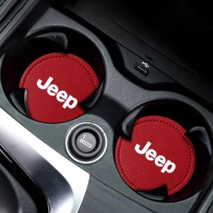 Tampon antidérapant pour gobelet à eau avec logo de voiture, supports en polymères intérieurs, Jeep