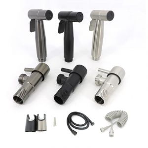 Pulv&eacute;risateur de Bidet Portable en Acier Inoxydable, Pommeau de Douche Suspendu, de Couleur Grise,