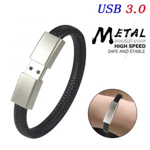 Bracelet USB 3.0 cl&eacute; USB 64GB Bracelet noir cl&eacute; USB 32GB cadeaux cr&eacute;atifs cl&eacute; m&eacute;moire 16GB &eacute;tanche