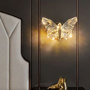 Applique murale LED en forme de papillon, design nordique, luminaire décoratif d'intérieur, idéal