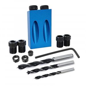 14 pièces 15 °   Localisateur de trous obliques bleu pour le travail du bois, 7 pièces, régulateur