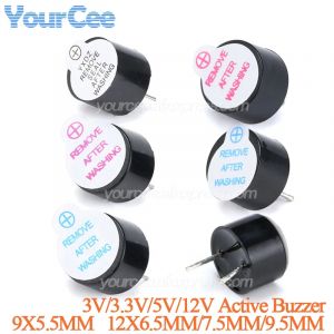 Mini Buzzer actif 3V/3.3V 5V 12V 0905 9*5.5mm 12*6.5mm 7.5mm 9.5mm, Tube en plastique, son de
