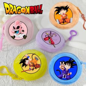 Dragon BallZ porte-monnaie Anime Goku Mini pochette Portable mignon rond portefeuille clé