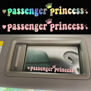 Autocollants de voiture princesse passager 15x2.3CM, autocollants créatifs amusants pour
