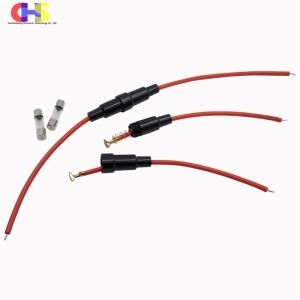 5pcs 20awg / 22awg fil et câble 5 * 20mm porte - fusible en verre avec 5x20mm 250V 0.2a 0.5a 1a 2a