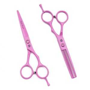 Ciseaux de coiffure 5.5 "rose inoxydable professionnel ciseaux de coupe de cheveux ciseaux