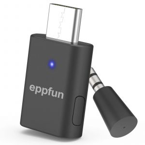 Eppfun AK3040Pro USB-C Qualcomm aptX-émetteur Bluetooth 5.2 adaptatif pour PC/Mac/PS5, adaptateur