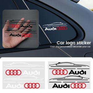 Autocollant décoratif réfléchissant en vinyle pour rétroviseur de voiture, 2 pièces, pour AUDI