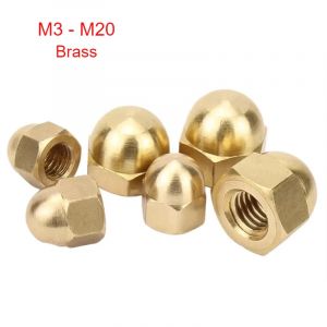 &Eacute;crous hexagonaux &agrave; capuchon en laiton, capuchon d&eacute;coratif, &eacute;crous &agrave; d&ocirc;me semi-ronds M3 M4 M5 M6 M8
