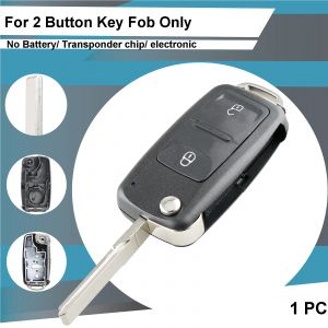 Coque de protection pour clé télécommande de voiture, 2 boutons, pour VW Volkswagen Amarok Polo Golf