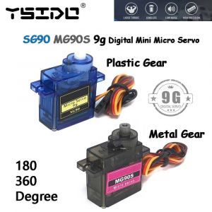 SG90 MG90S 9g Mini Micro Servo numérique 180/360 degrés pour hélicoptère Rc avion Mini bateau