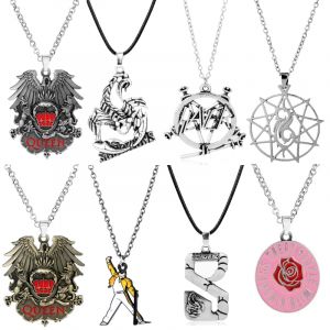 Collier Punk Rock Band, mode gothique, Sexy, Pop Star, chanteur, groupe de musique, pendentif,