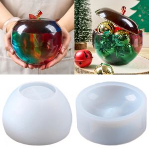 Grand pot de pomme de noël en Silicone, moule 3D créatif avec moulage de béton de plâtre, tasse de