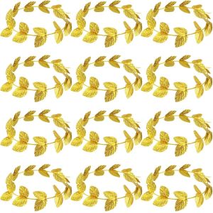 Couronne de Laurel, 3 pièces, bandeau feuille romaine, couvre-chef grec doré, Costume de déesse pour