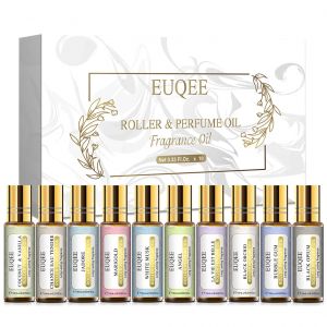 EUQEE 10 bouteilles d'huile parfumée pour femmes coffret cadeau gomme à bulles Jadore musc blanc