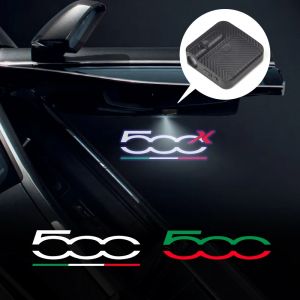 Projecteur sans fil LED pour porte de voiture, lumière d'emblème, lampe de bienvenue, Fiat Abarth