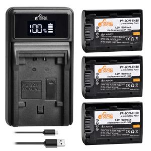 Batterie NP-FH50 NP-FH30 FH40 distillé FH50 LED Chargeur pour Sony HbronchHX100 HX200 A230 Again