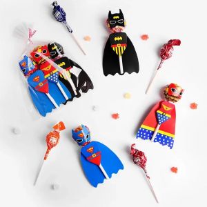 Cartes de d&eacute;coration de super-h&eacute;ros princesse blanche-neige, sucettes, pour enfants, gar&ccedil;ons et