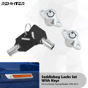 Serrure de sacoche de moto avec jeu de 2 clés, pour Harley Touring Electra Street Glide Road King