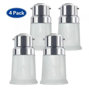 1/4 pi&egrave;ces B22 &agrave; E27 adaptateur Edison vis ampoule adaptateur convertisseur LED support de lampe