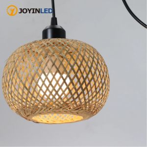 Lustre en Bambou de Style Chinois, Luminaire Décoratif d'Nik, Idéal pour un Salon de Thé, un Hôtel,