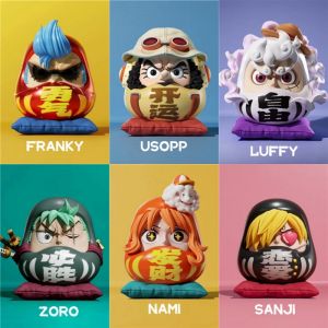 Figurine de dessin animé une pièce version Q, 6cm, Nika Luffy Zoro Sanji Nami Cos Super Dharma,