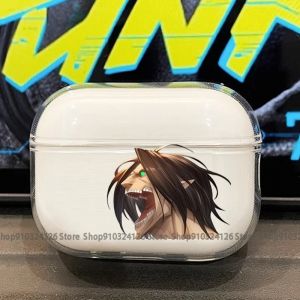 Étui transparent en TPU pour Airpods 4 Pro 3 2Shingeki No Kyojin Levi Eren Yeager, housse pour
